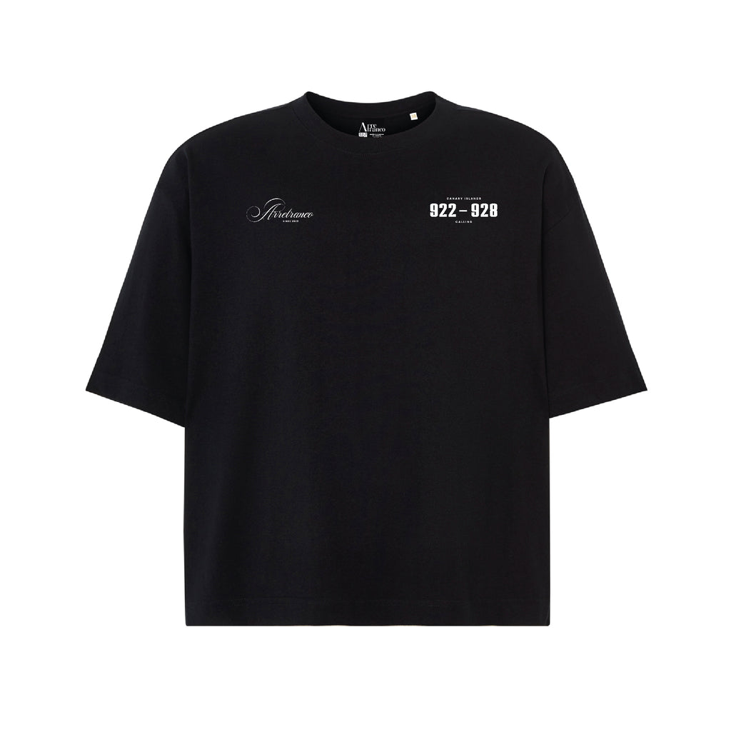 Camiseta oversize cropped "922-928"