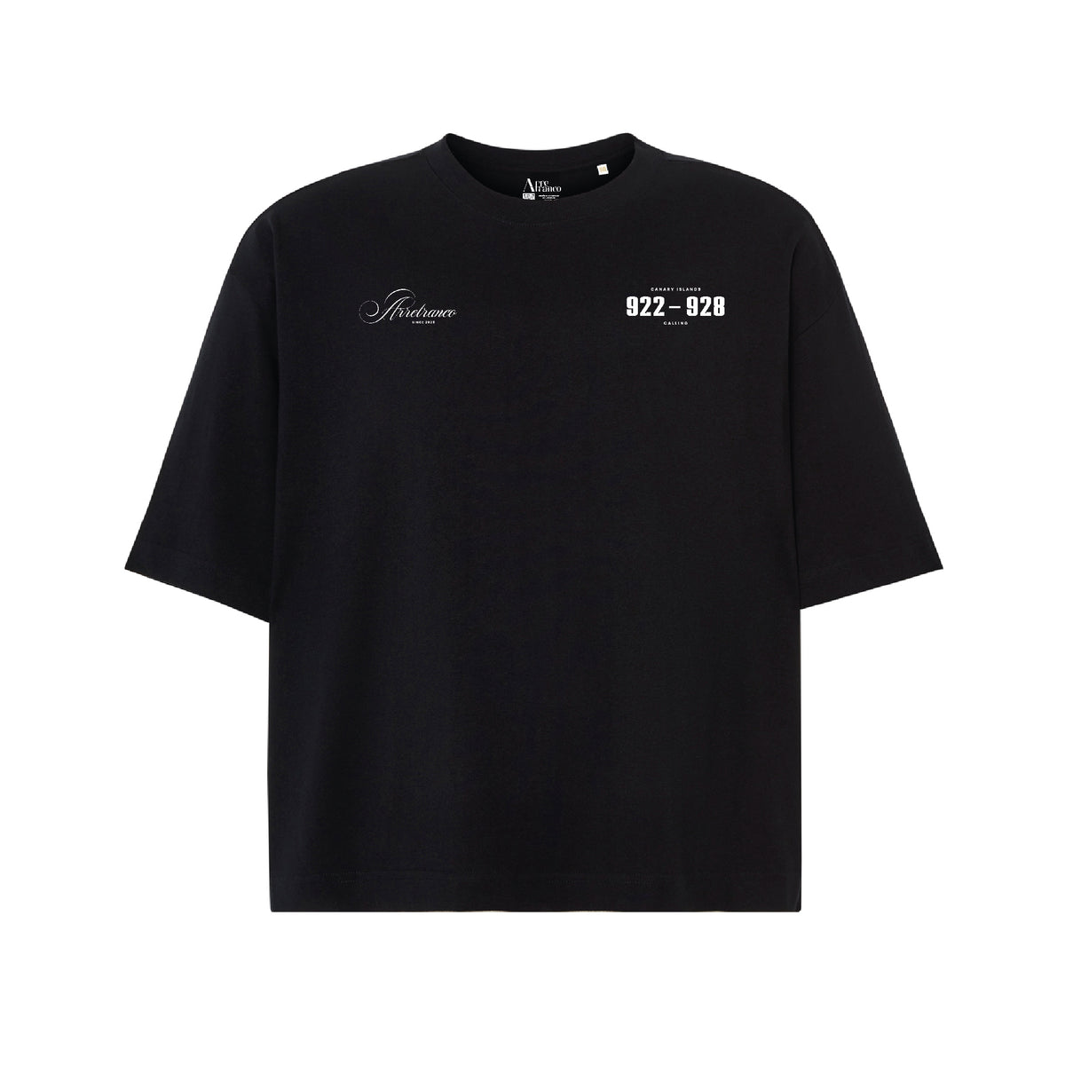 Camiseta oversize cropped "922-928"
