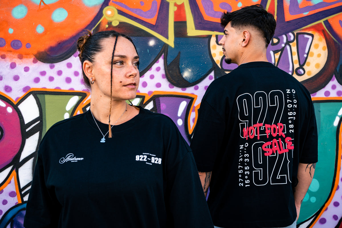 Camiseta oversize cropped "922-928"