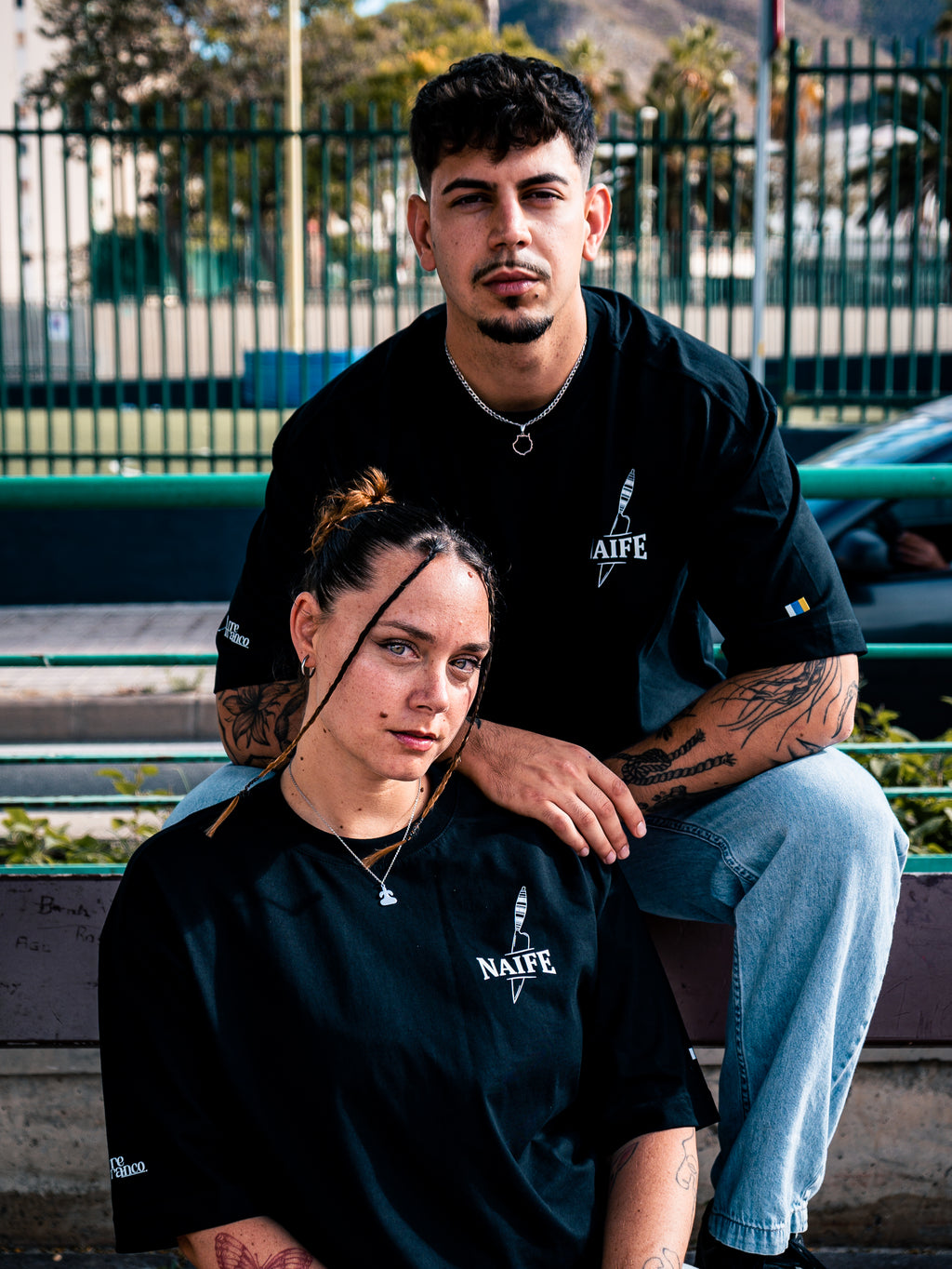 Camiseta oversize cropped "Naife"