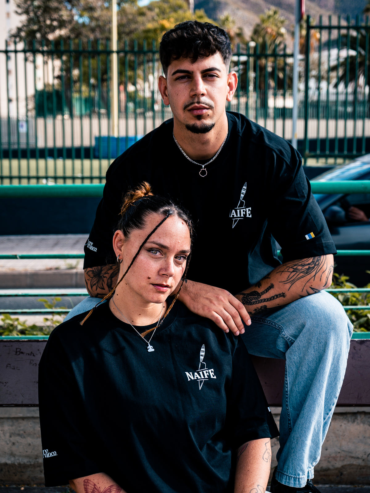 Camiseta oversize cropped "Naife"