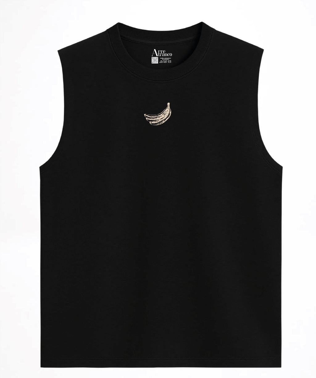 Camiseta oversize sin mangas "Platanera"
