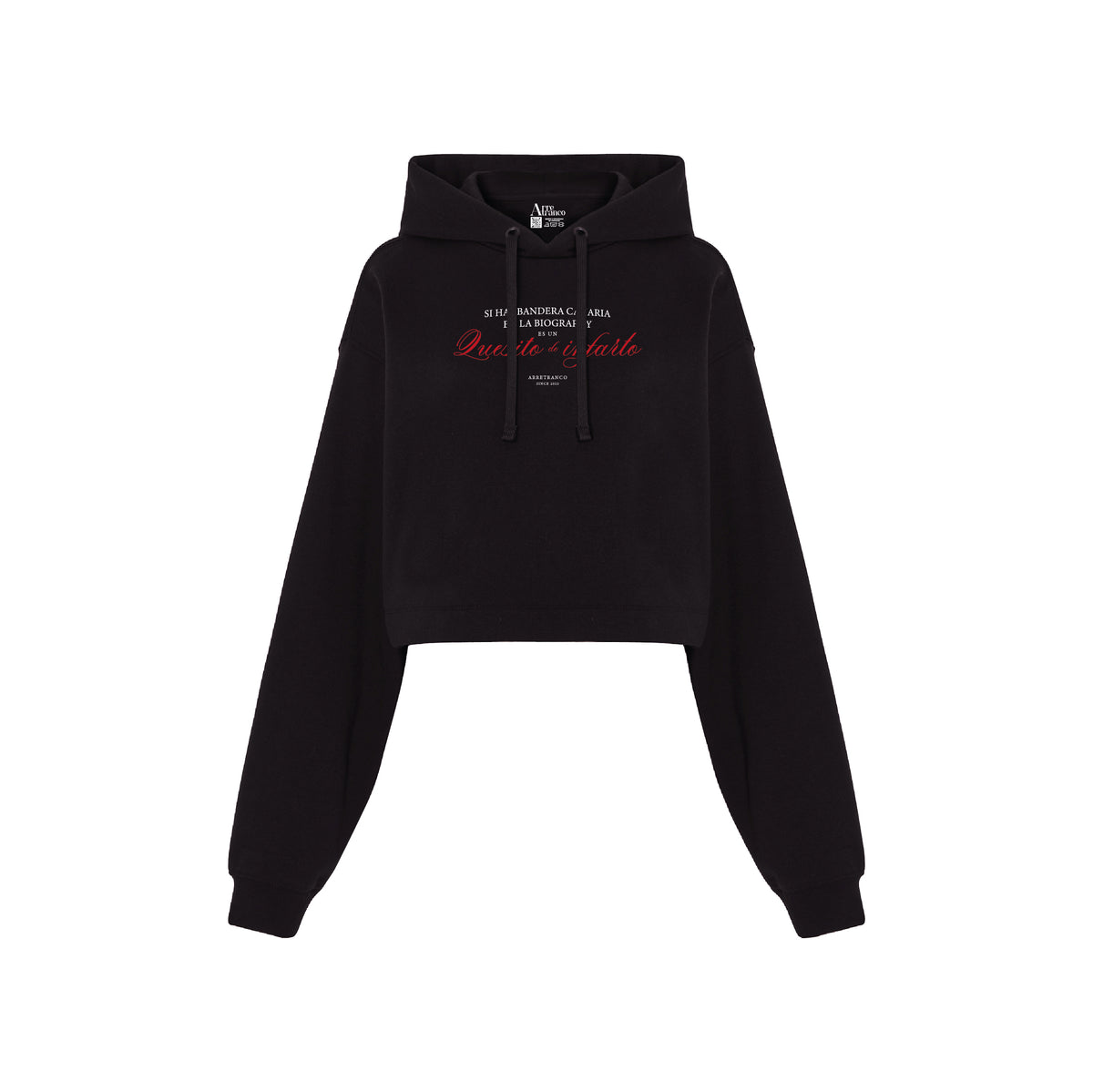 Sudadera cropped "Quesito de infarto"