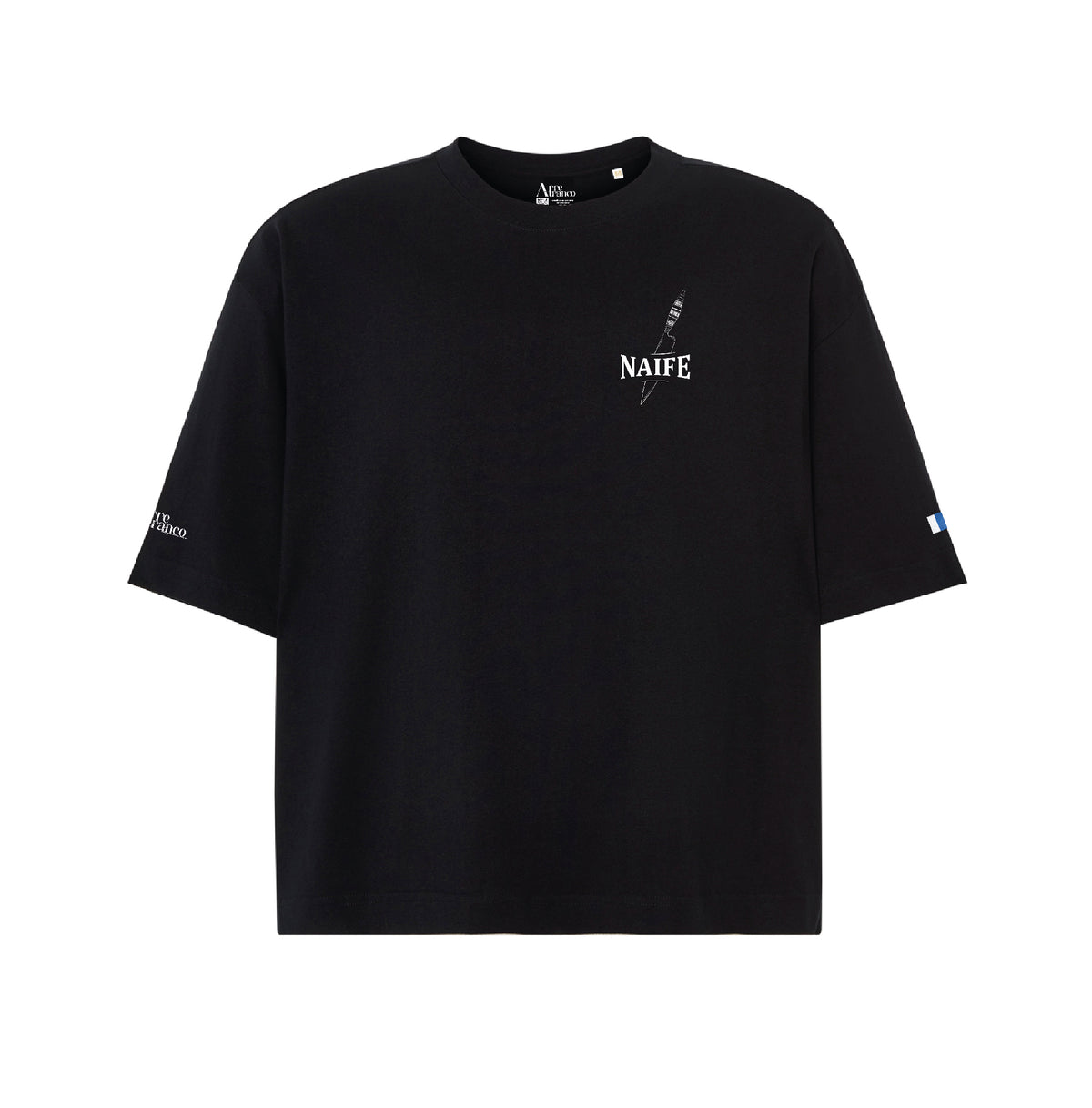 Camiseta oversize cropped "Naife"